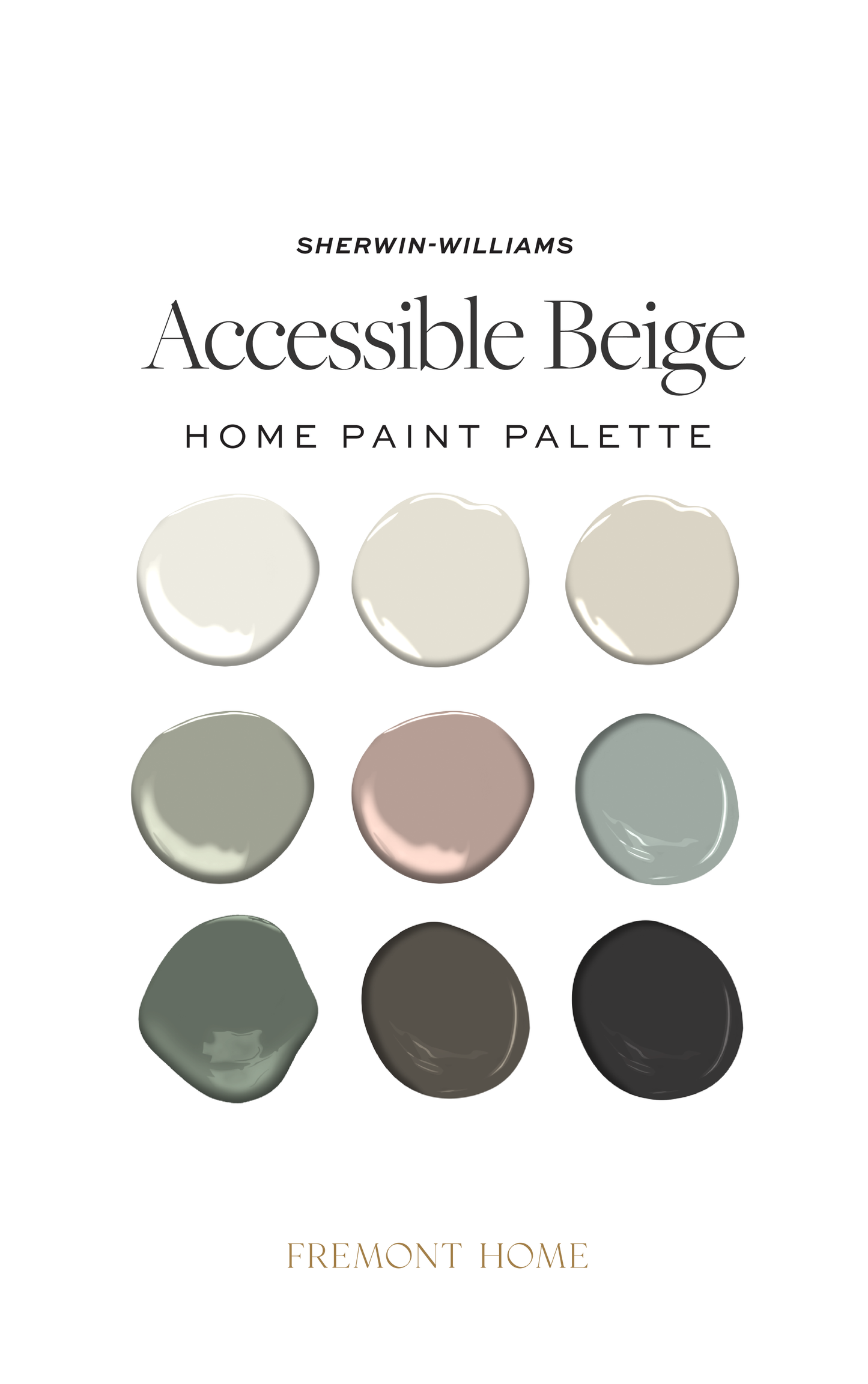 Sherwin Williams Accessible Beige Home Paint Color Palette