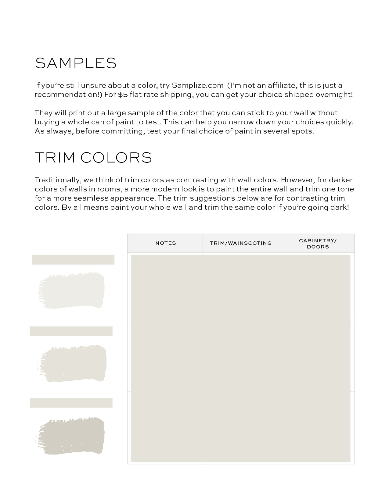Sherwin Williams Agreeable Gray Home Paint Color Palette