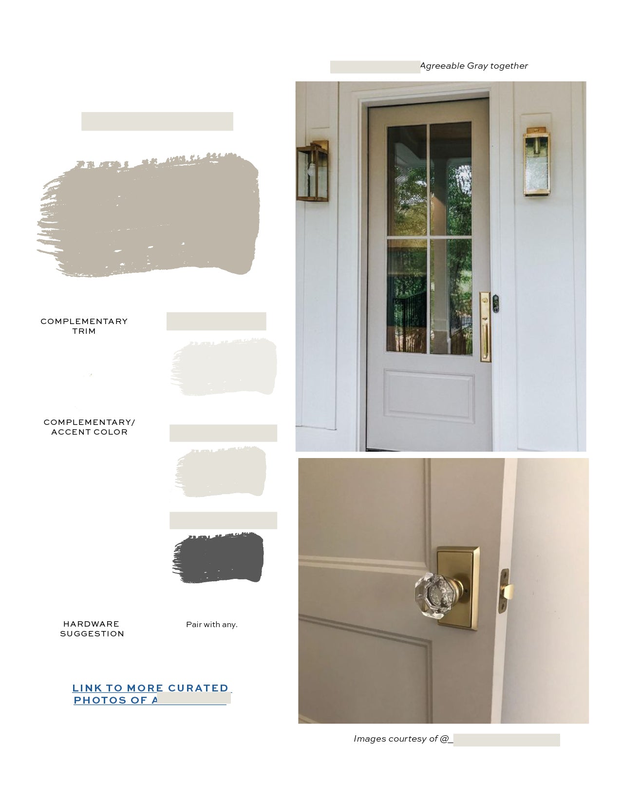 Sherwin Williams Agreeable Gray Home Paint Color Palette