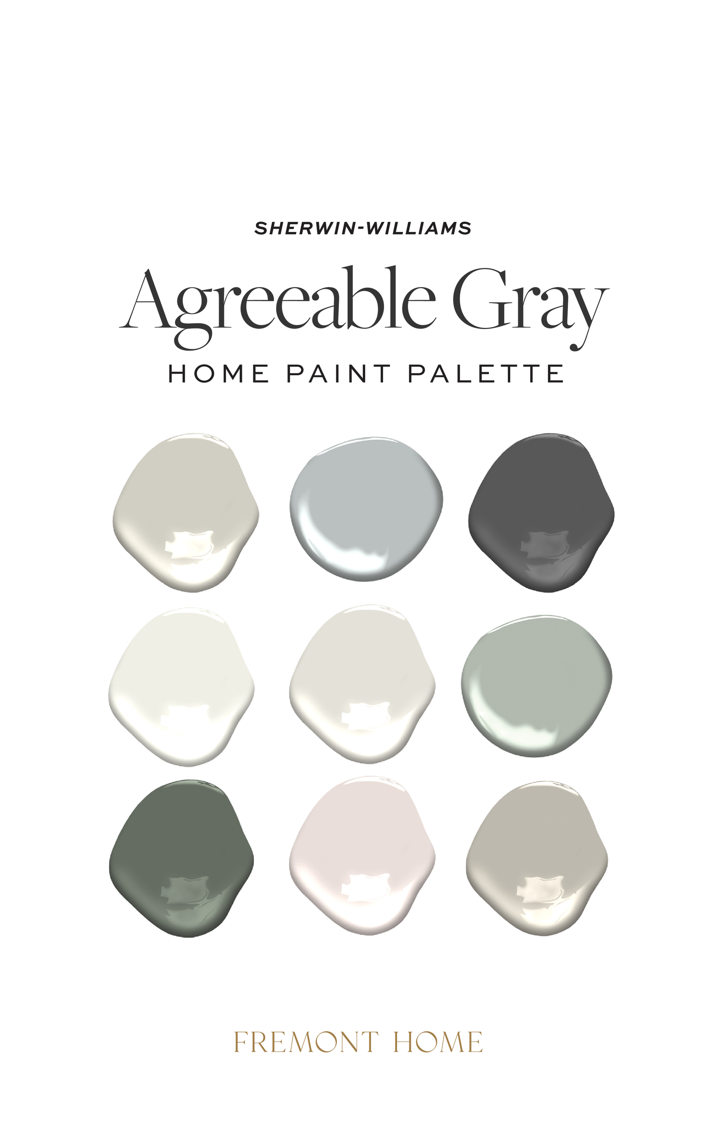 Sherwin Williams Agreeable Gray Home Paint Color Palette