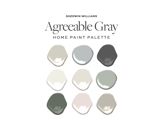 Sherwin Williams Agreeable Gray Home Paint Color Palette