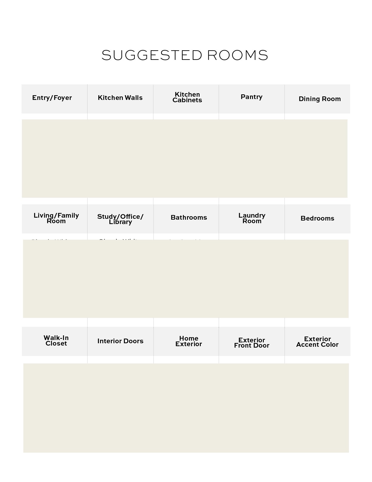 Benjamin Moore Cozy Neutral Home Paint Color Palette