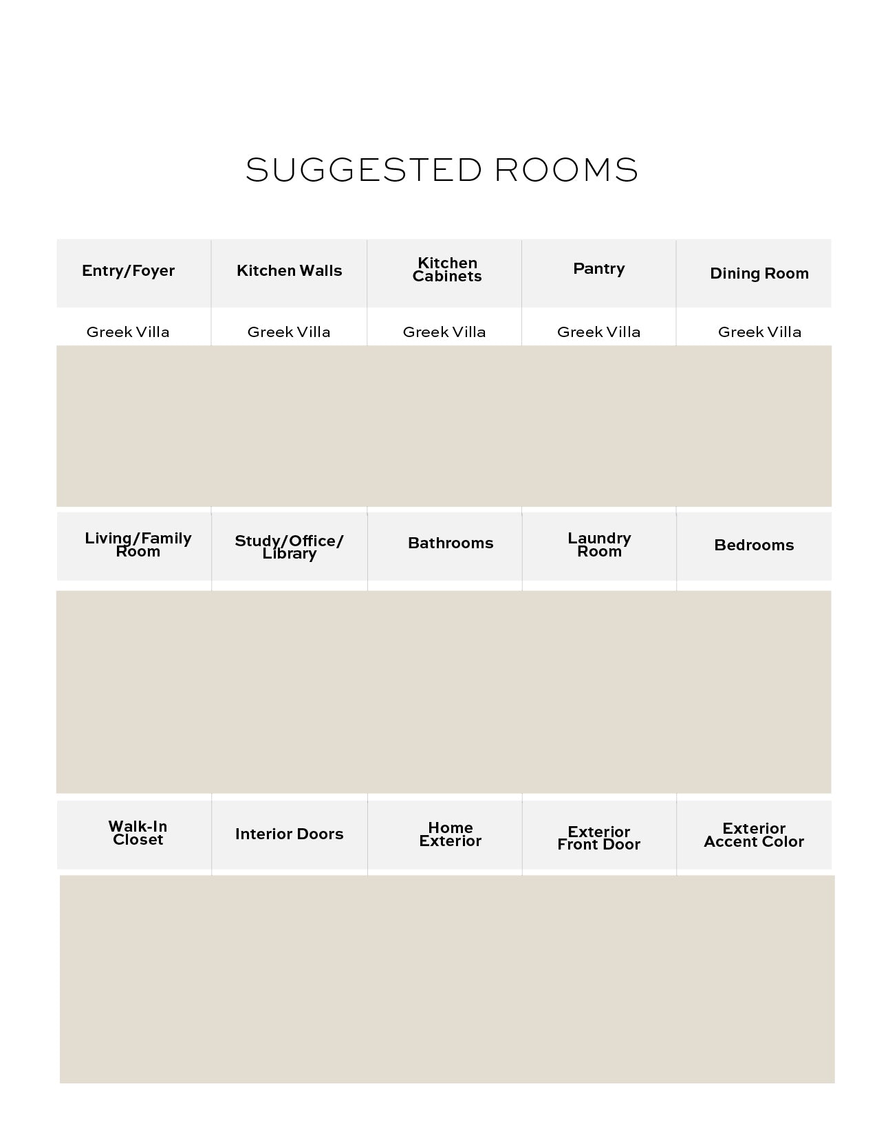 Sherwin Williams Greek Villa Home Paint Color Palette