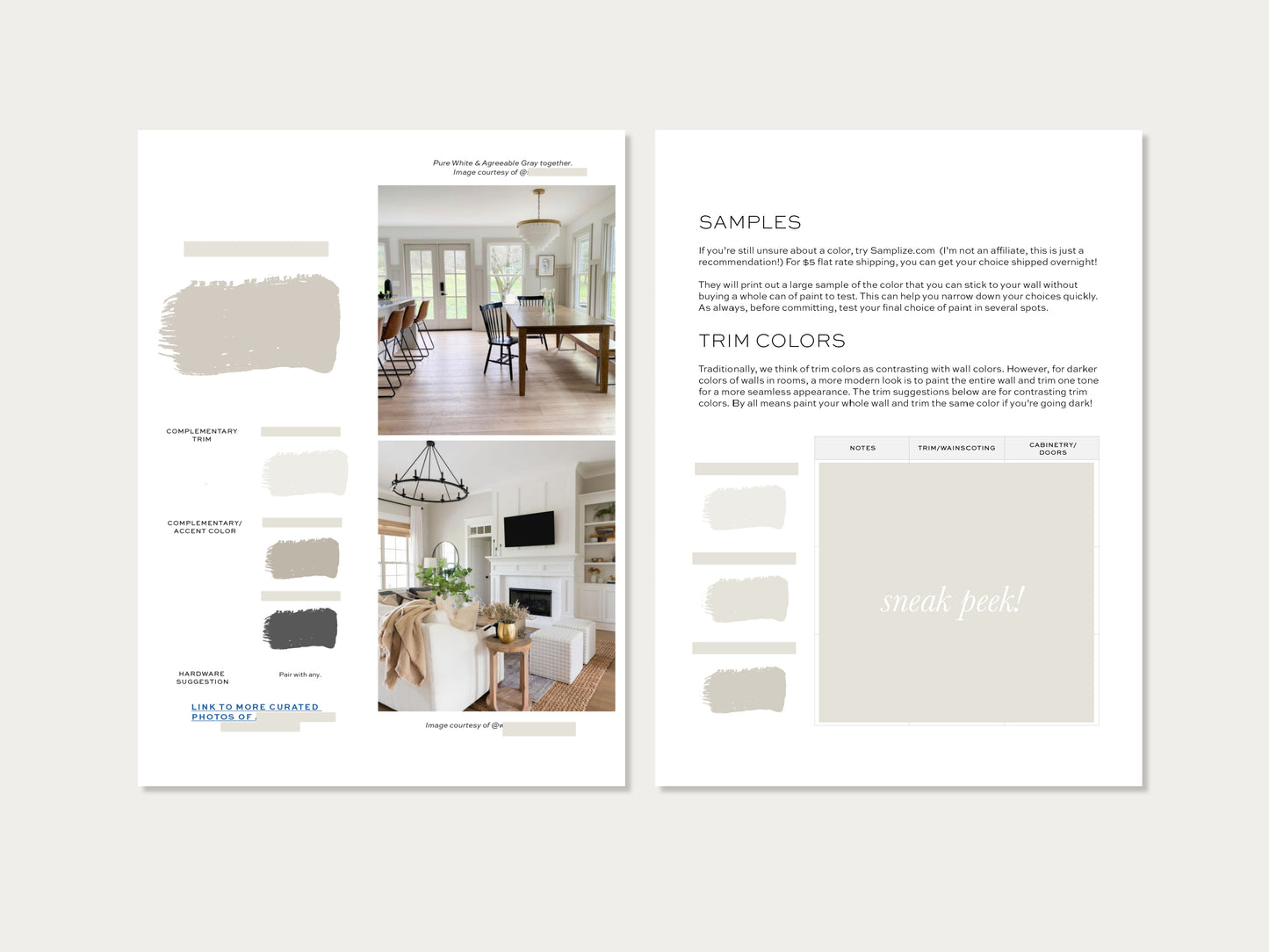 Sherwin Williams Agreeable Gray Home Paint Color Palette