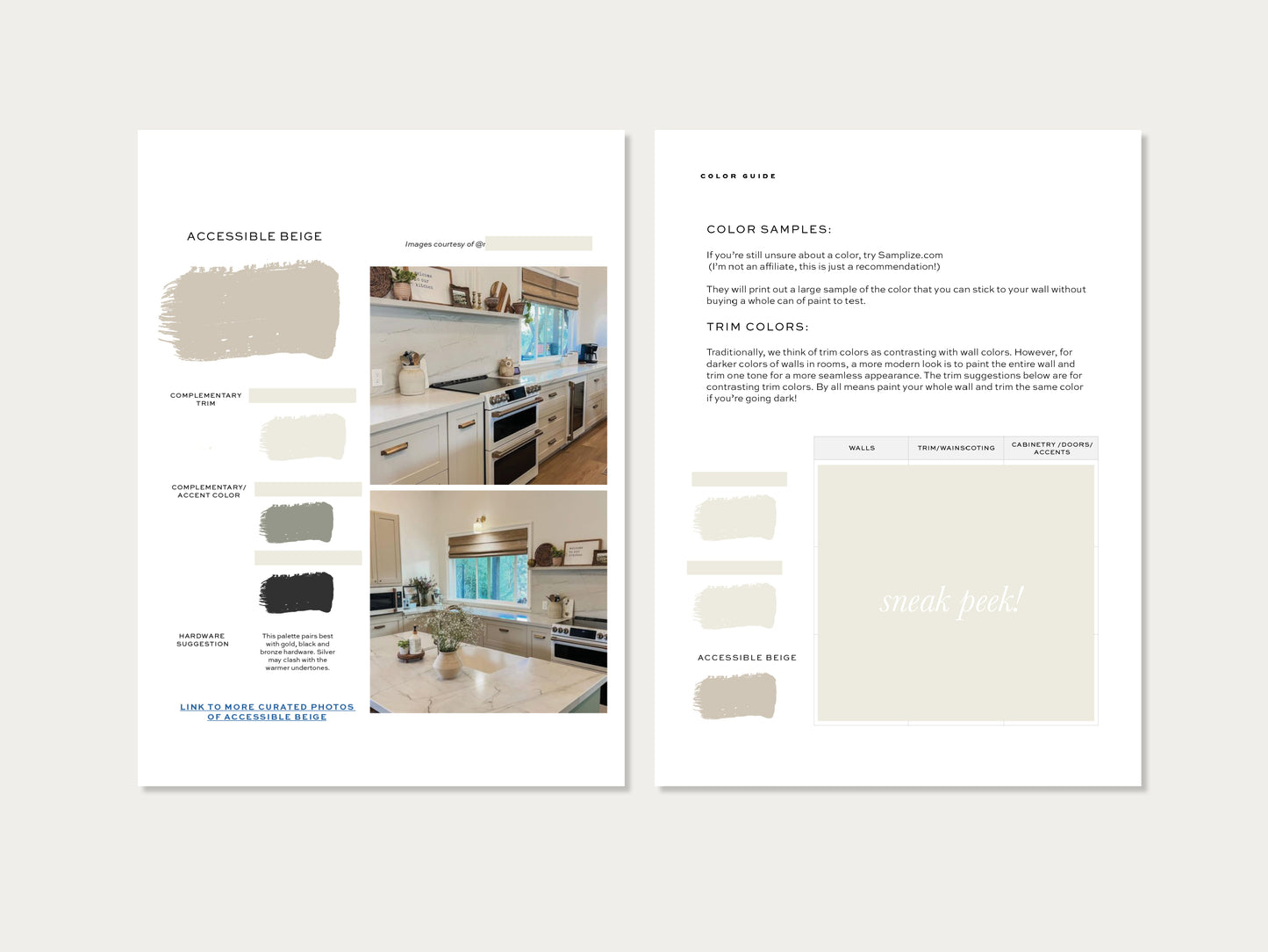 Sherwin Williams Accessible Beige Home Paint Color Palette