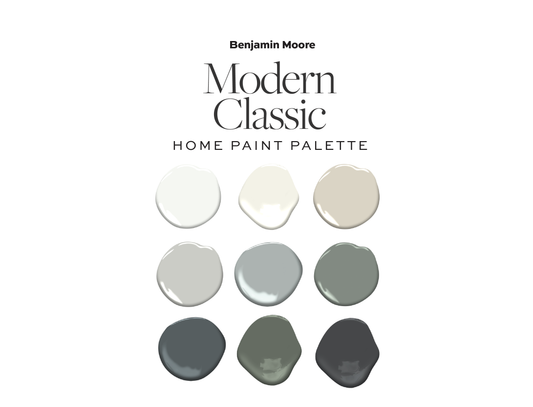 Benjamin Moore Modern Classic Home Paint Color Palette
