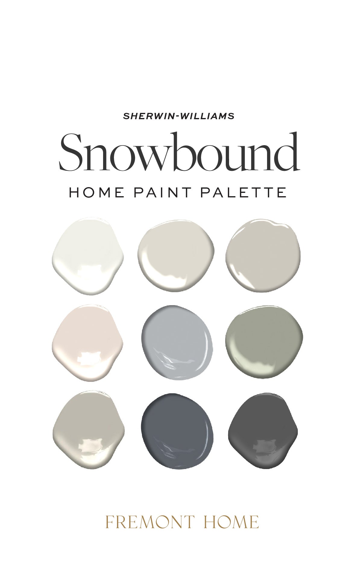 Sherwin Williams Snowbound Home Paint Color Palette