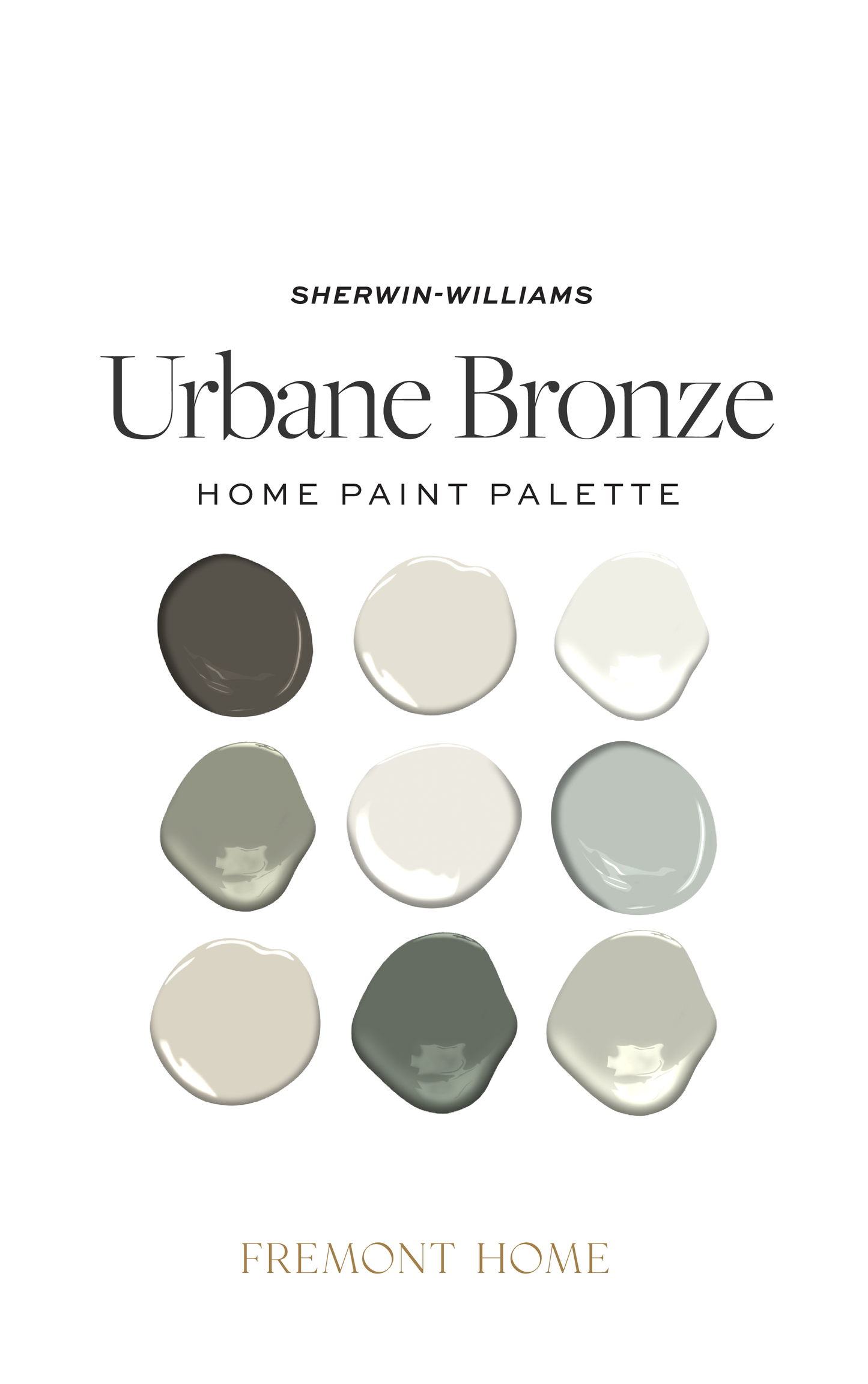 Sherwin Williams Urbane Bronze Home Paint Color Palette