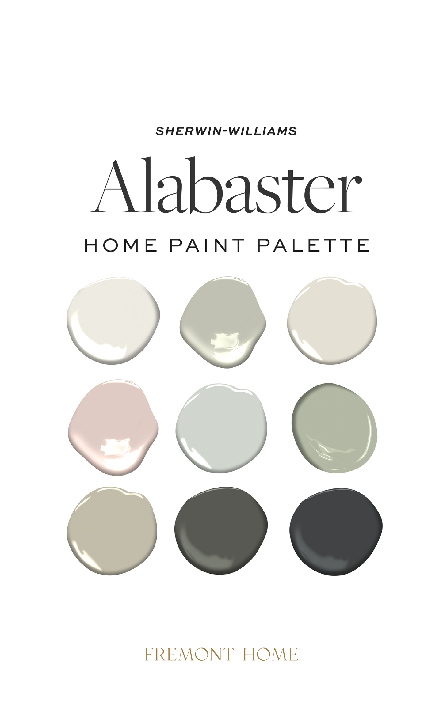 Sherwin Williams Alabaster Home Paint Palette