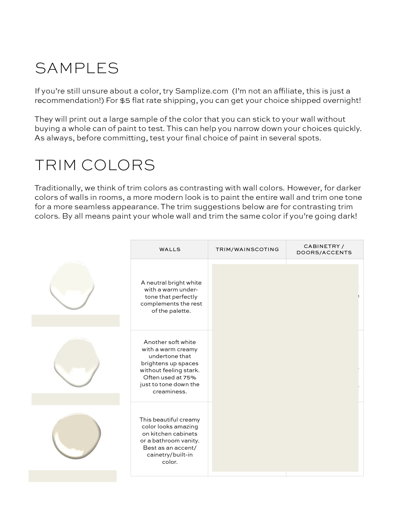 Benjamin Moore Cozy Neutral Home Paint Color Palette