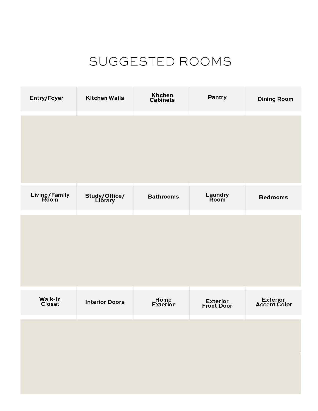 Sherwin Williams Creamy Home Paint Color Palette