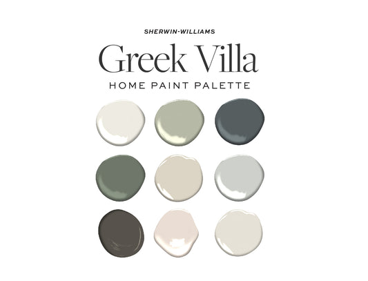 Sherwin Williams Greek Villa Home Paint Color Palette