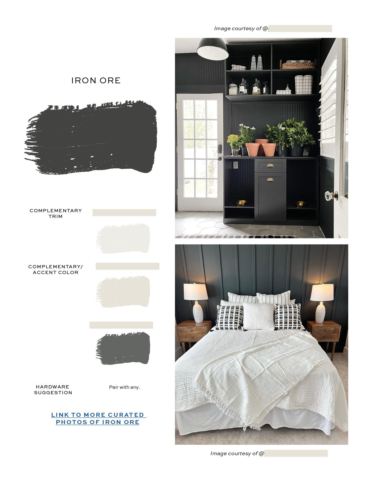 Sherwin Williams Iron Ore Home Color Palette