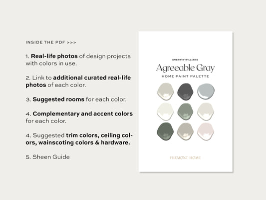 Sherwin Williams Agreeable Gray Home Paint Color Palette
