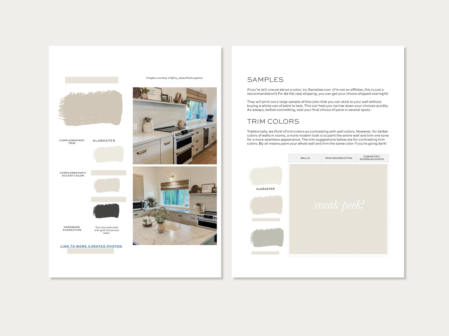 Sherwin Williams Alabaster Home Paint Palette