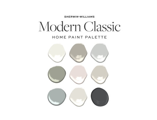 Sherwin Williams Modern Classic Home Paint Color Palette