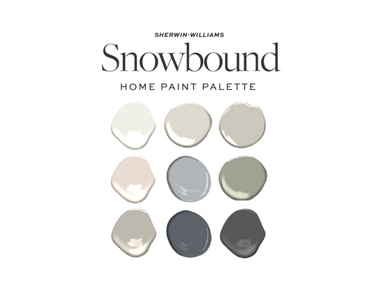 Sherwin Williams Snowbound Home Paint Color Palette